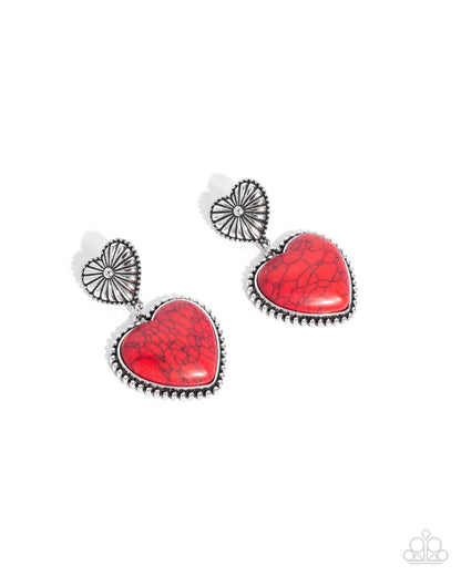 Rustic Reinvention Red Earrings - Jewelry by Bretta