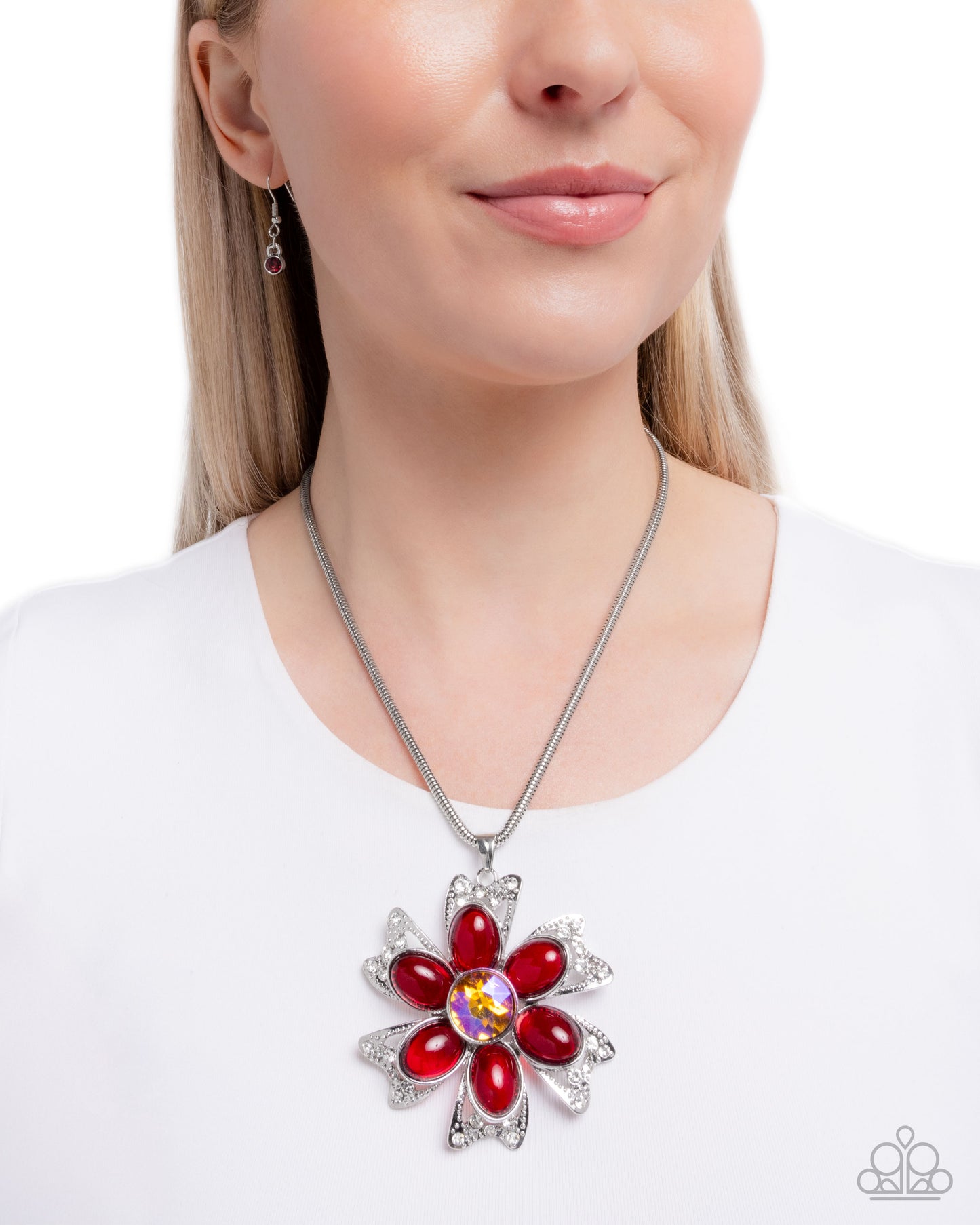 Floral Figurehead Red Necklace - Jewelry by Bretta