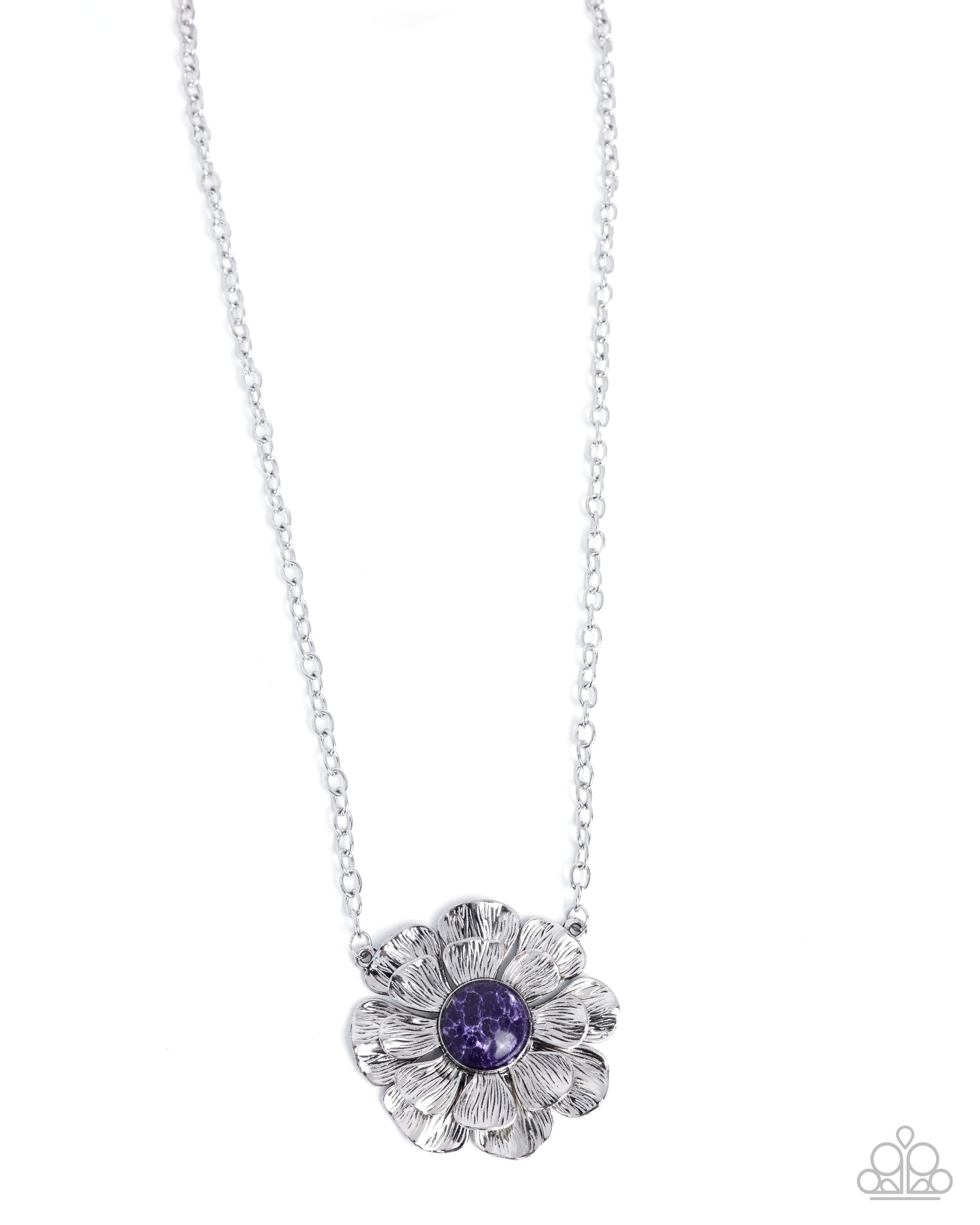 Floral Form Purple Necklace - Jewelry by Bretta