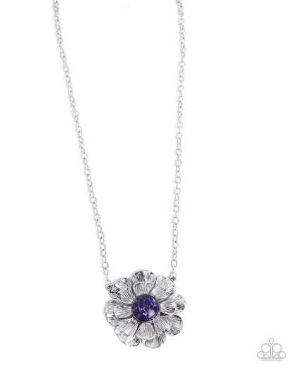 Floral Form Purple Necklace - Jewelry by Bretta