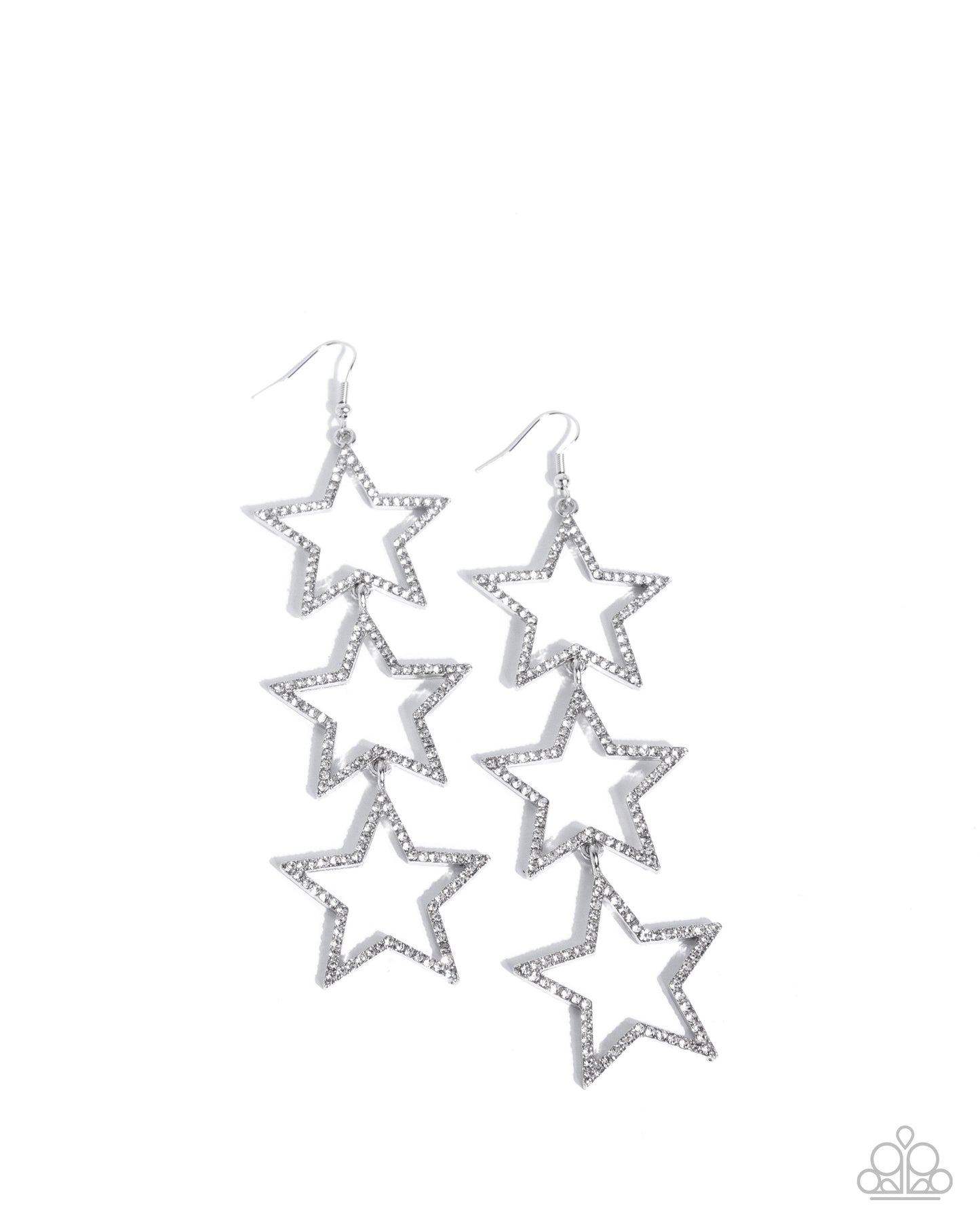 Star-Crossed Success White Earrings - Jewelry by Bretta