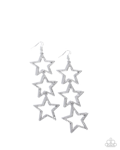 Star-Crossed Success White Earrings - Jewelry by Bretta