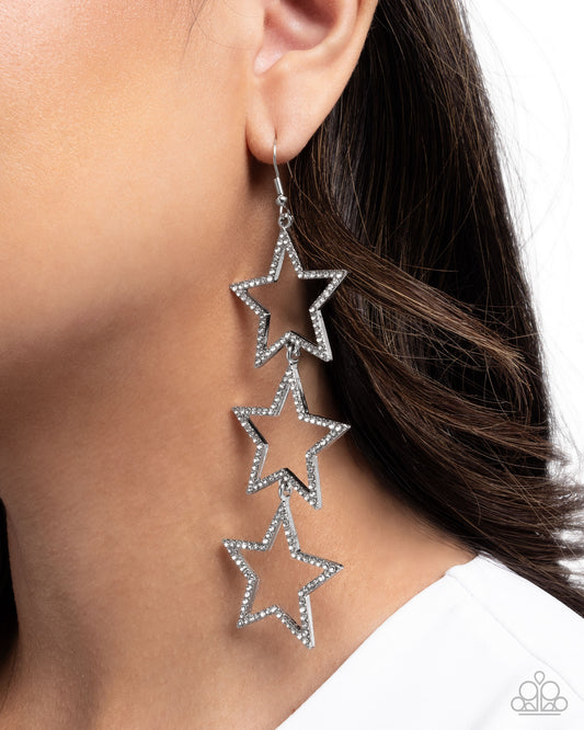 Star-Crossed Success White Earrings - Jewelry by Bretta