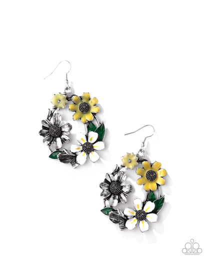 Wreathed Weekday Yellow Earrings - Jewelry by Bretta