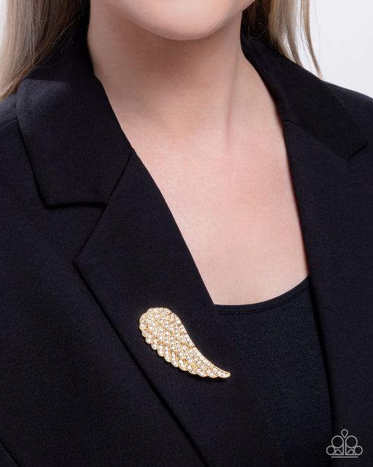 Angelic Affection Gold Brooch - Jewelry by Bretta