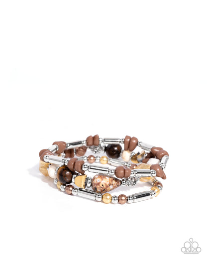 Flashy Fiction Brown Bracelet - Jewelry by Bretta