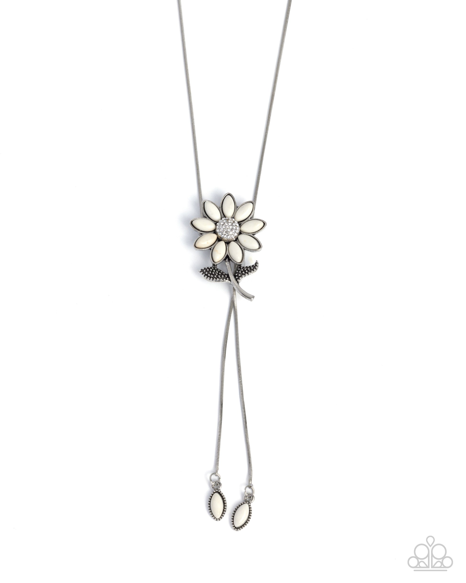 Floral Fidelity White Necklace - Jewelry by Bretta