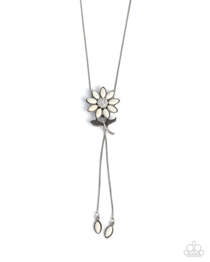Floral Fidelity White Necklace - Jewelry by Bretta