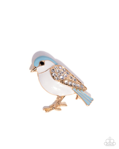 Beneficial Bird Blue Brooch - Jewelry by Bretta