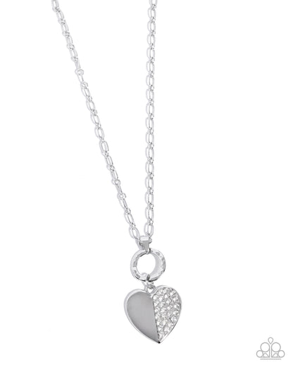 Half-Hearted Hangout White Necklace - Jewelry by Bretta