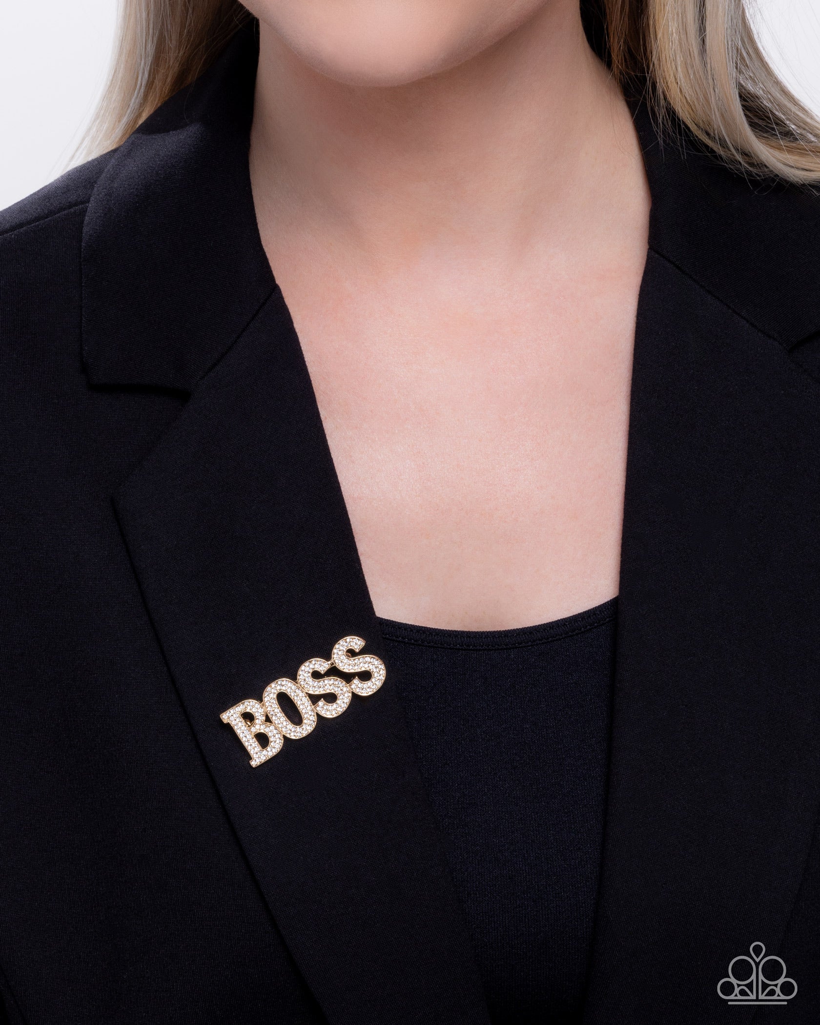 Blingy Boss Gold Brooch - Jewelry by Bretta