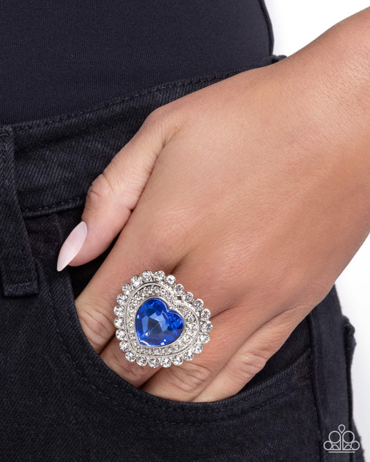 Head Over HEART Blue Ring - Jewelry by Bretta