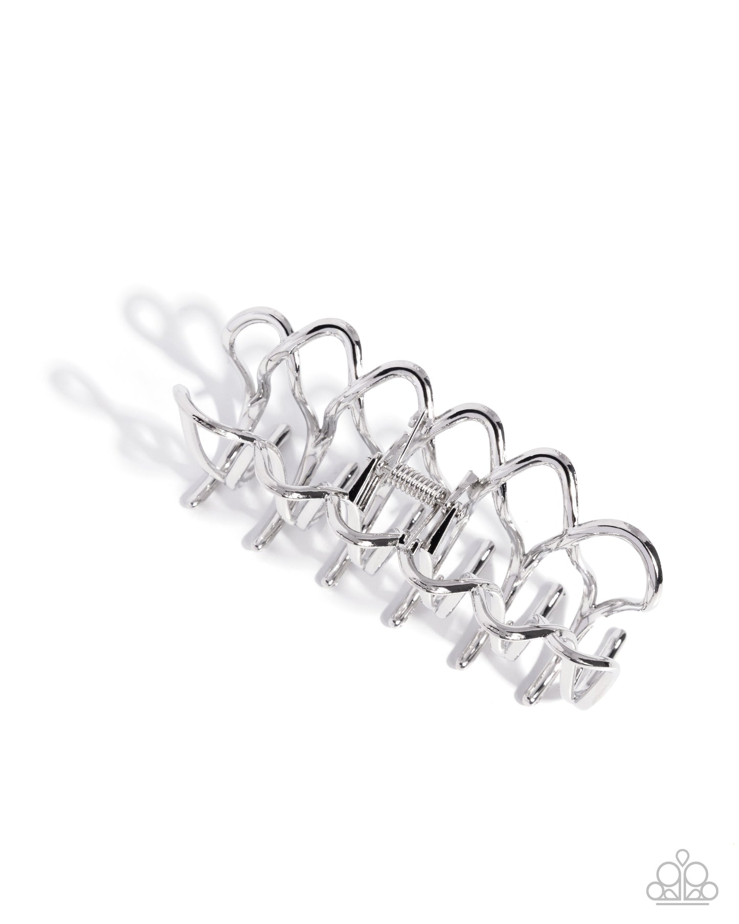 Silver chain bracelet on a white background