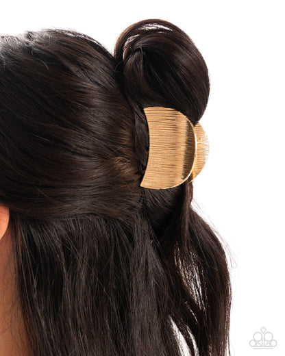 Steadfast Sheen Gold Hair Clip - Jewelry by Bretta