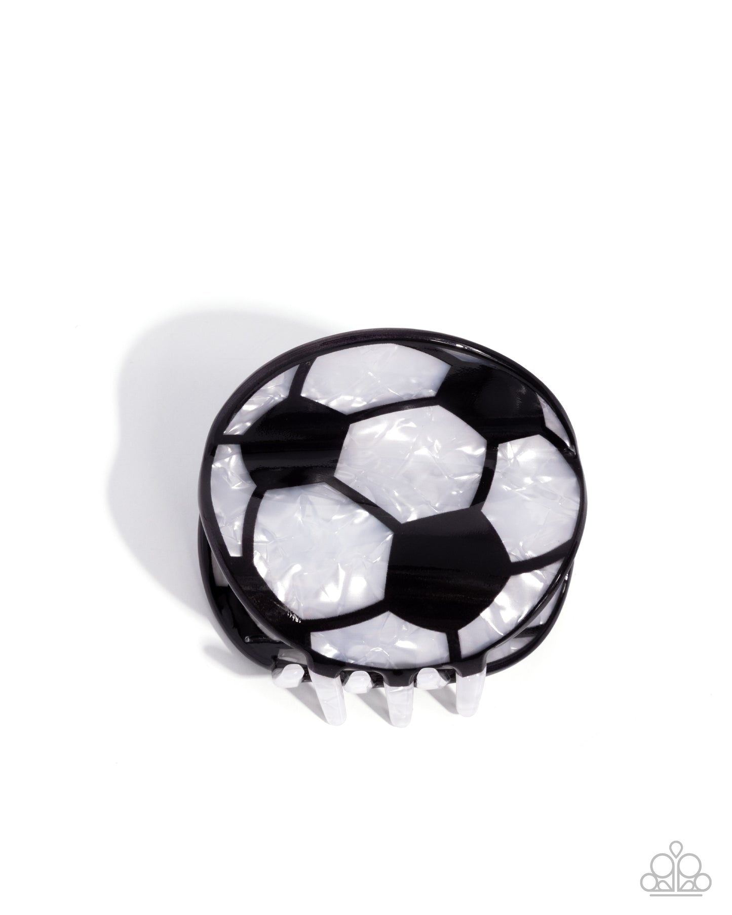 Soccer Shimmer Black Hair Clip - Jewelry by Bretta