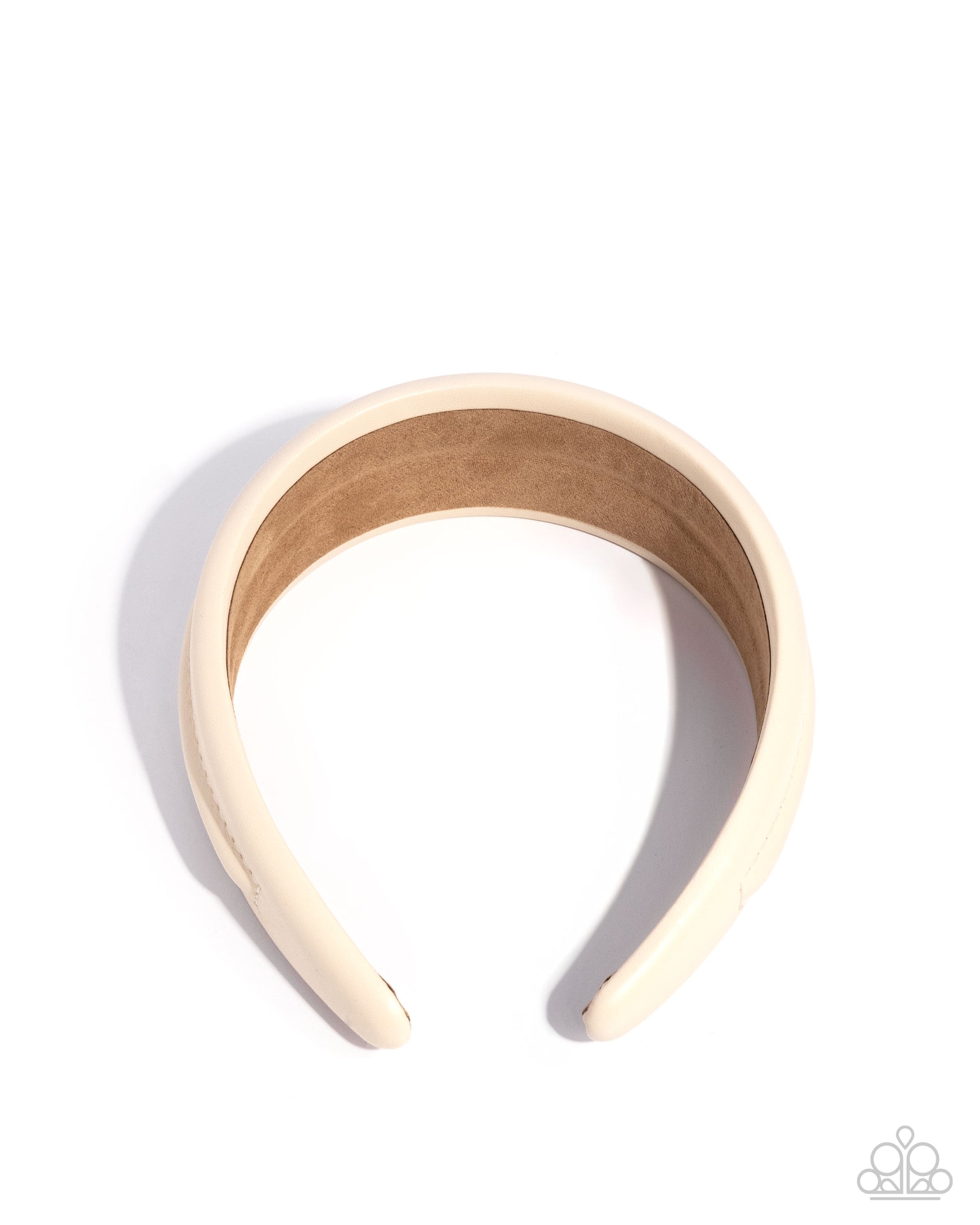 Beige headband on a white background