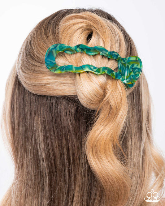 Jovial Jellyfish Green Hair Clip - Jewelry by Bretta
