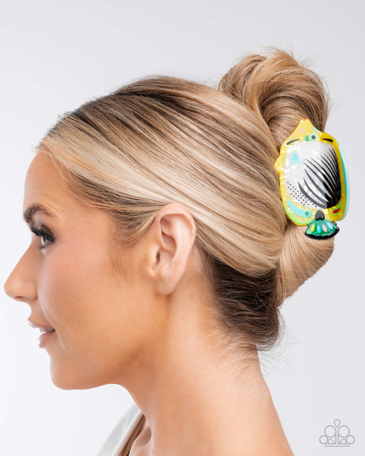 Tropical Tail Yellow Hair Clip - Jewelry by Bretta