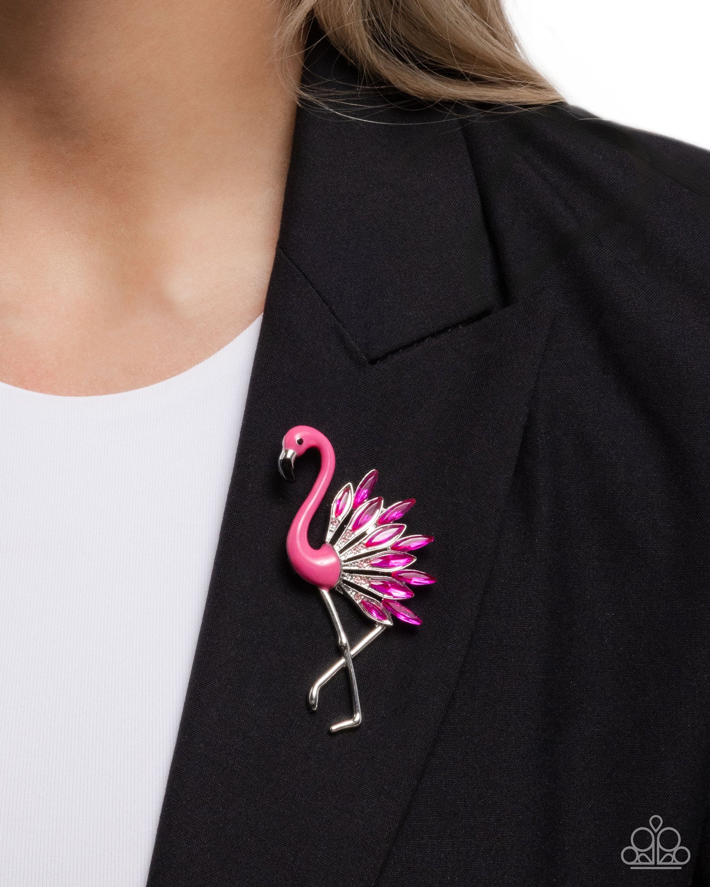 Frenetic Flamingo Pink Brooch - Jewelry by Bretta