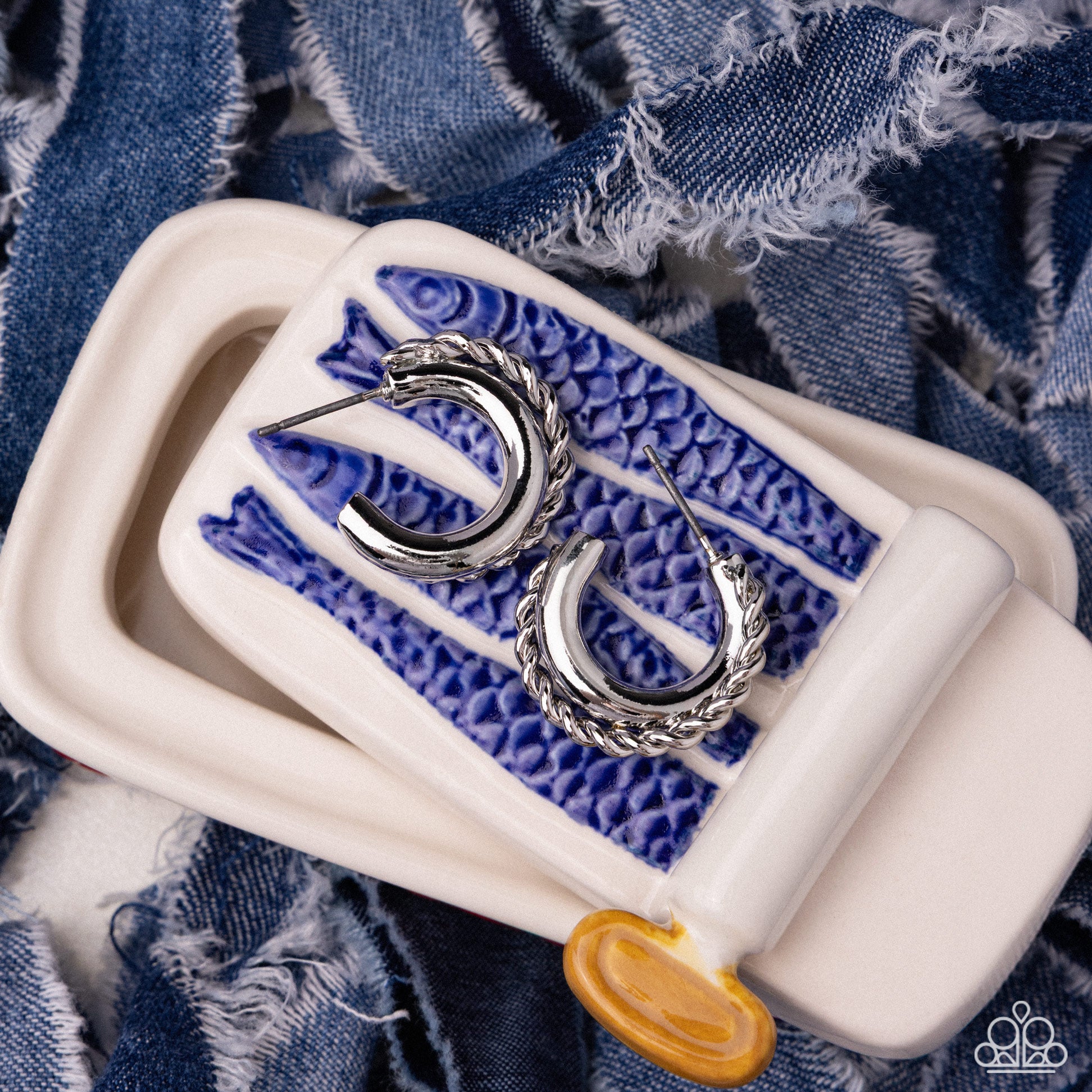 Silver hoop earrings