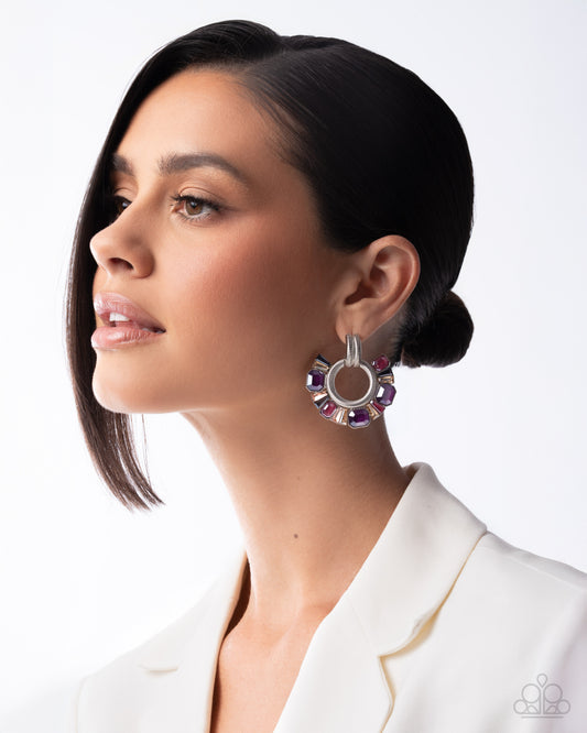 Courteous Chic Purple Earrings - Jewelry by Bretta