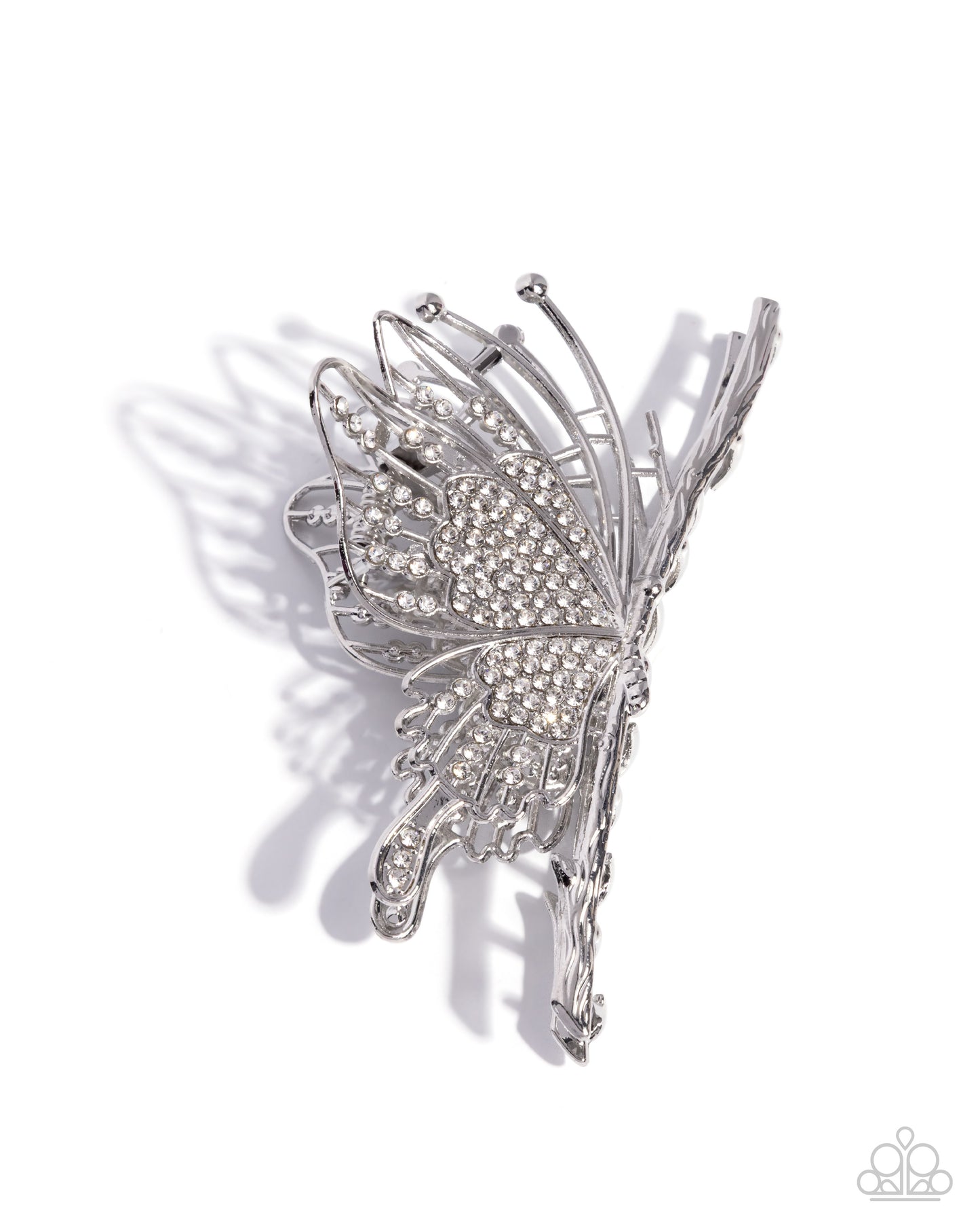 Layered Landing White Hair Clip - Jewelry by Bretta