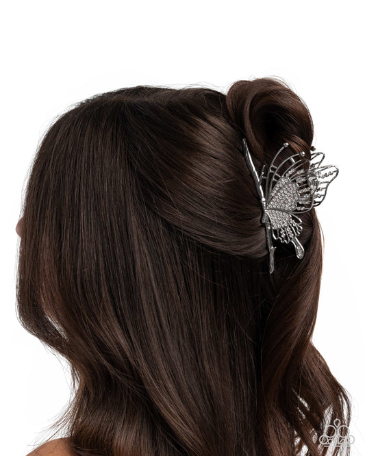 Layered Landing White Hair Clip - Jewelry by Bretta