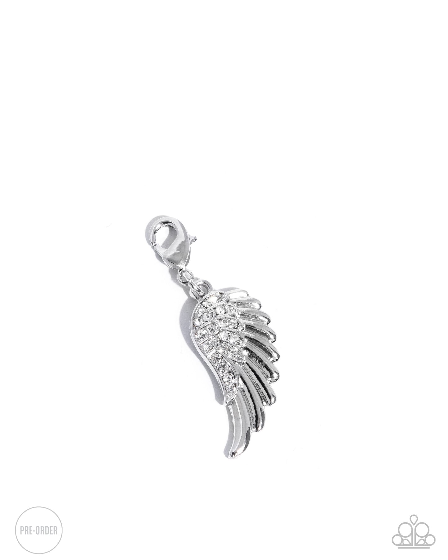 Angelic Assistance - White Angel Wing Charm - Jewelry by Bretta