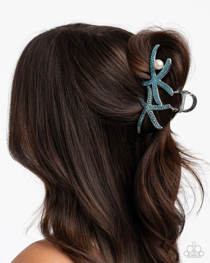 Stunning Starfish Blue Hair Clip - Jewelry by Bretta