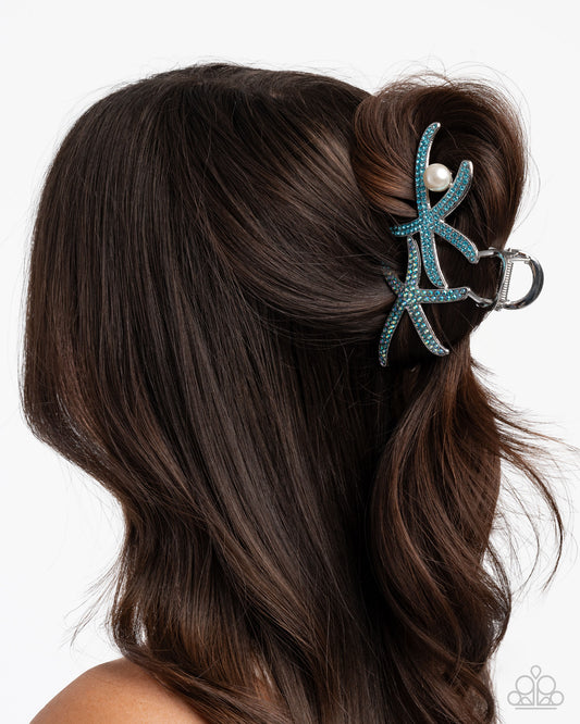Stunning Starfish Blue Hair Clip - Jewelry by Bretta