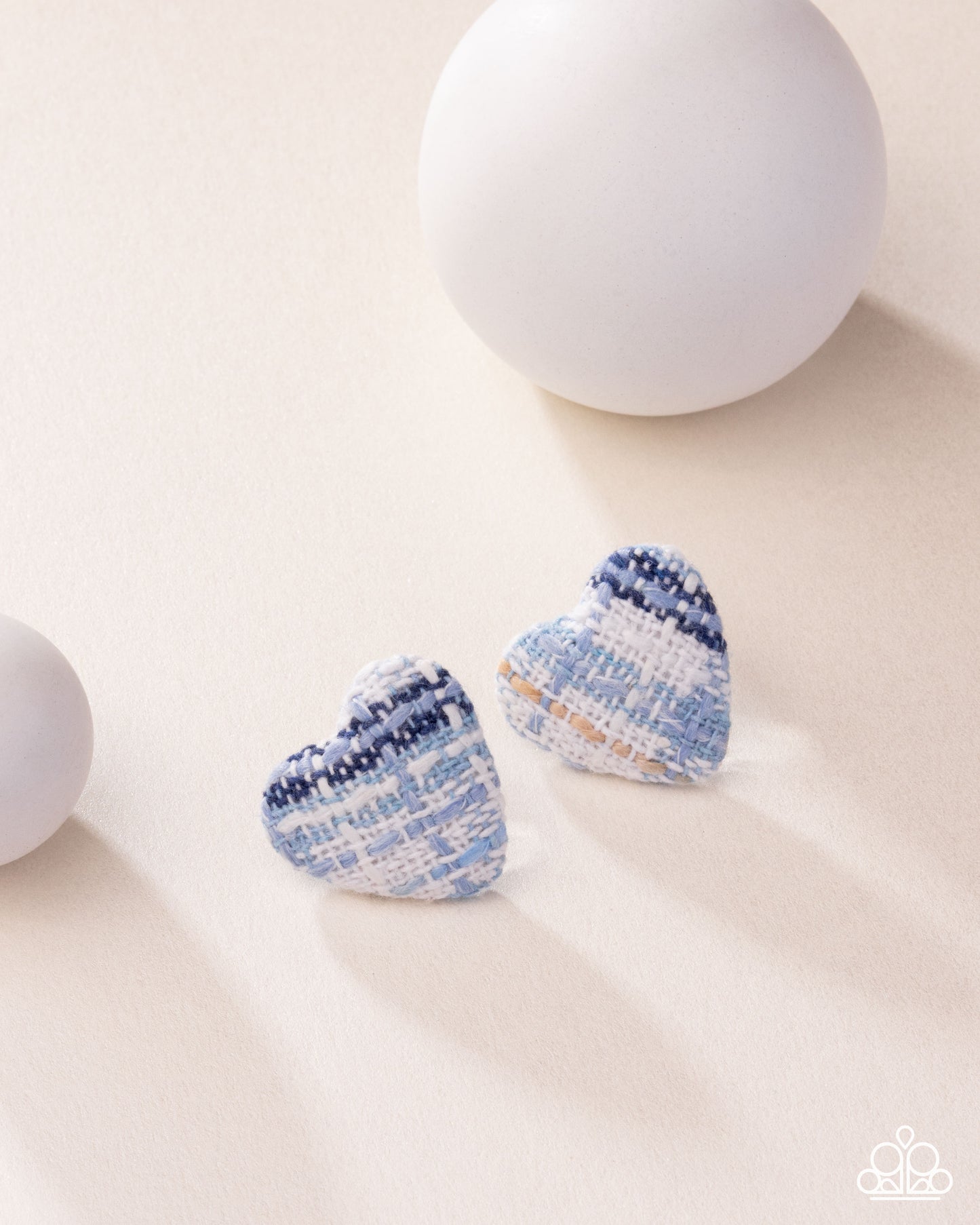 Sweetheart Stitching Blue Earrings - Jewelry by Bretta