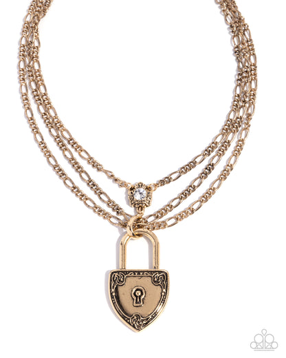 LOCK Show Gold Necklace - Jewelry by Bretta