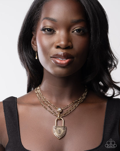 LOCK Show Gold Necklace - Jewelry by Bretta