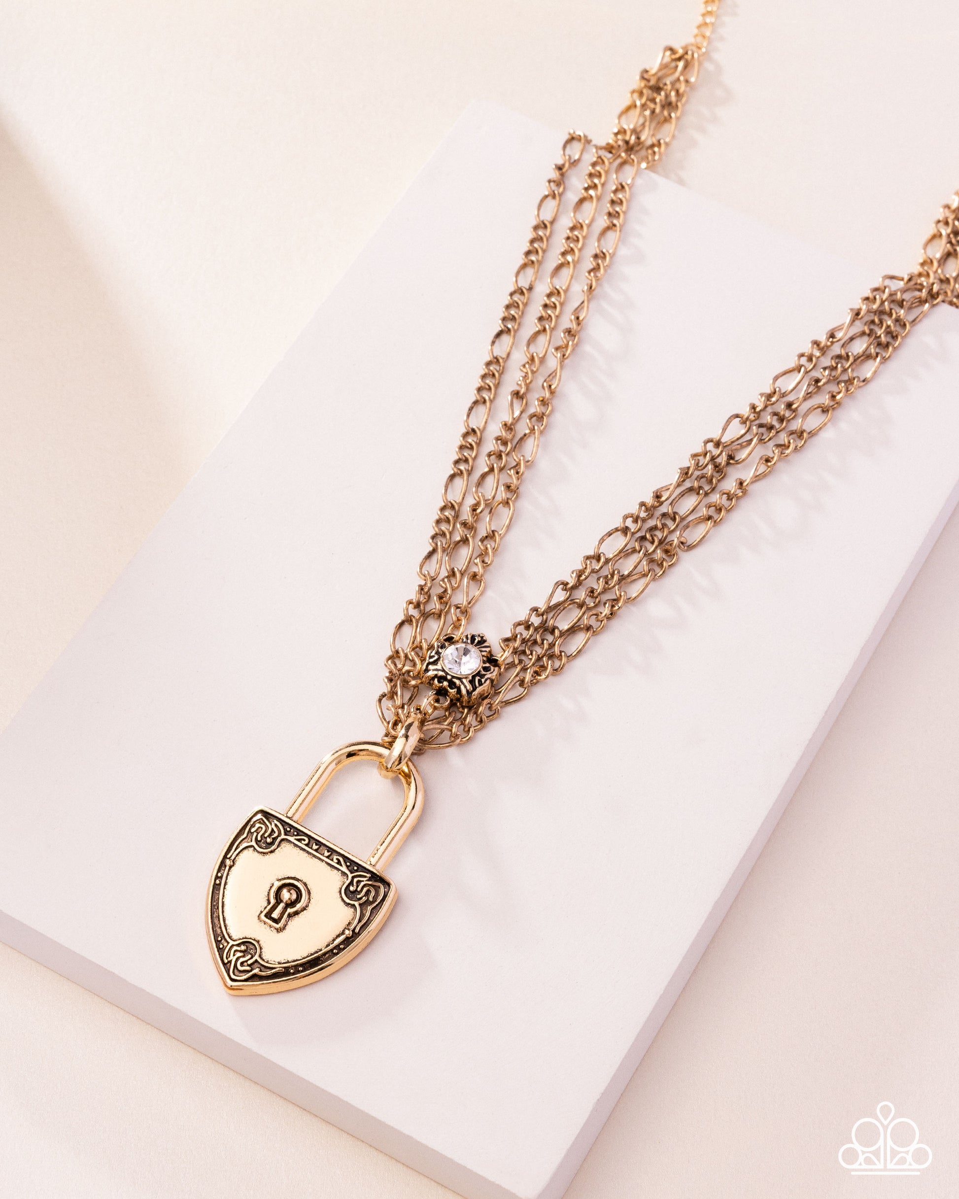 LOCK Show Gold Necklace - Jewelry by Bretta