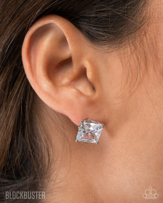 GLOW Time White Earrings - Jewelry by Bretta