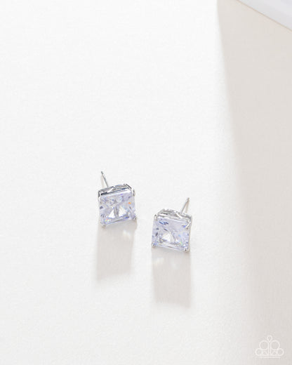 GLOW Time White Earrings - Jewelry by Bretta