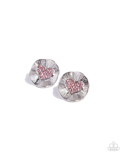 Smitten Sunburst Pink Earrings 
