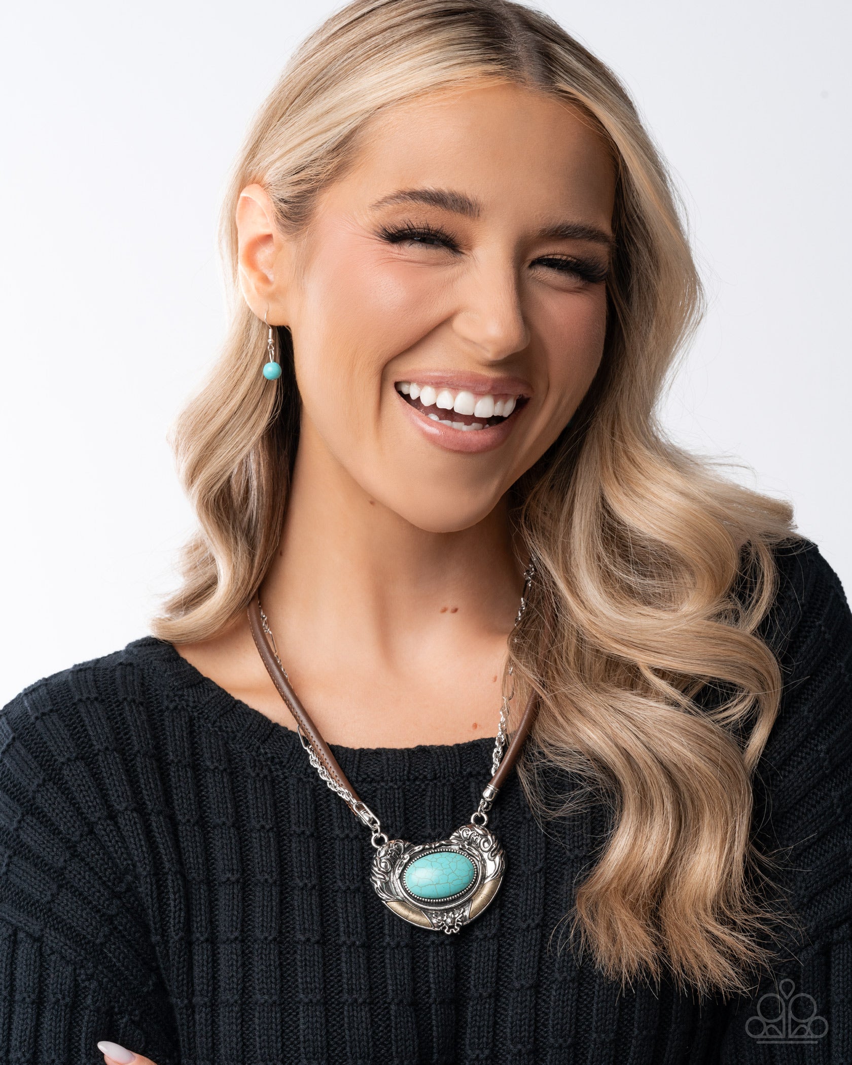 Grounded Gesture Blue Necklace - Jewelry by Bretta