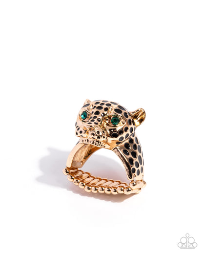 Gold leopard ring