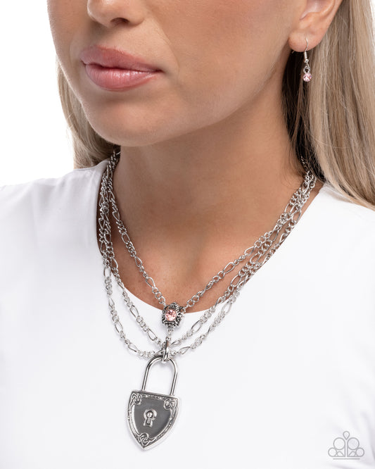 LOCK Show Pink Necklace - Jewelry by Bretta