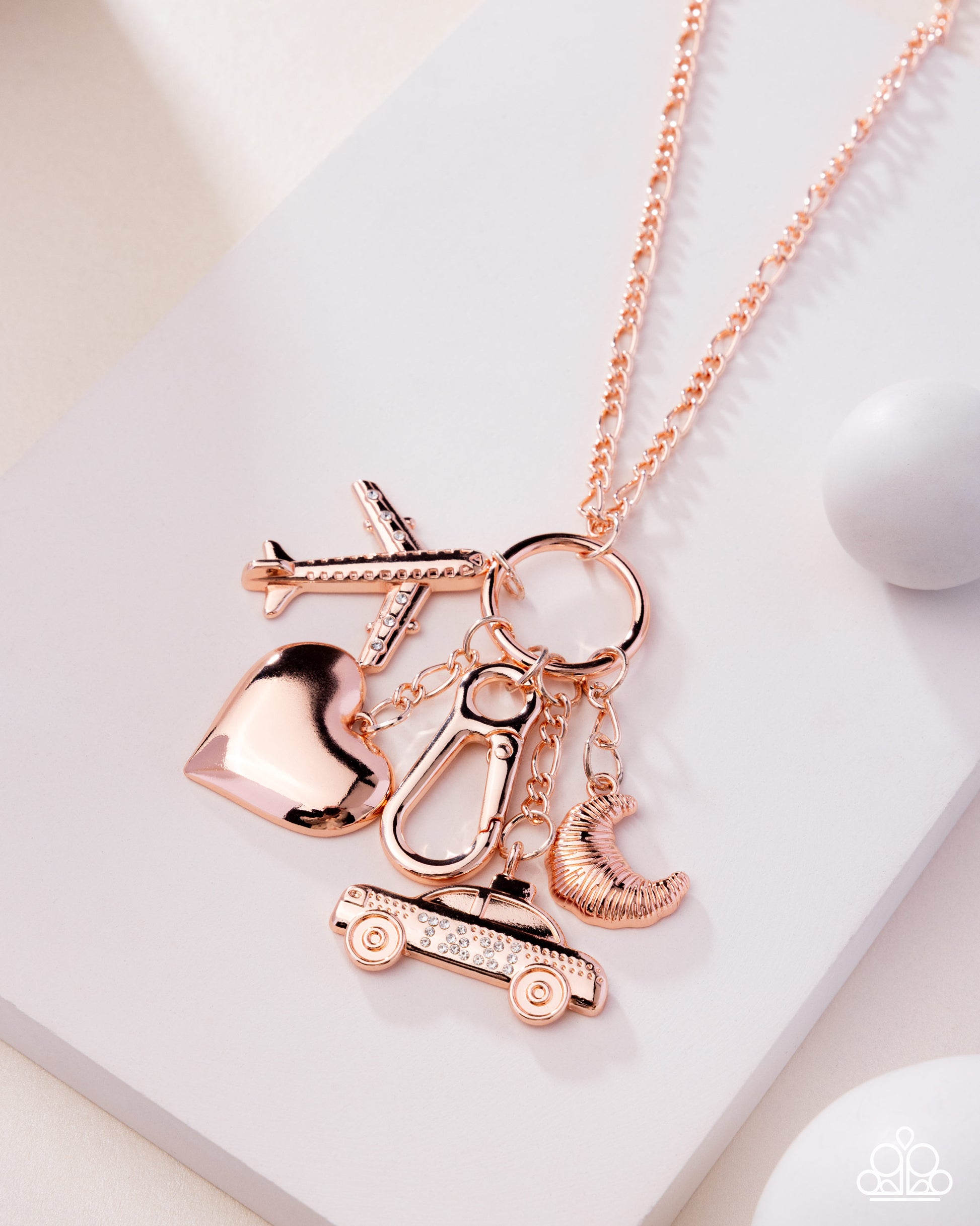 World Tour Rose Gold Necklace - Jewelry by Bretta