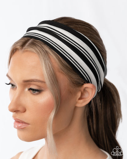 Striped Symphony Black Headband - Jewelry by Bretta