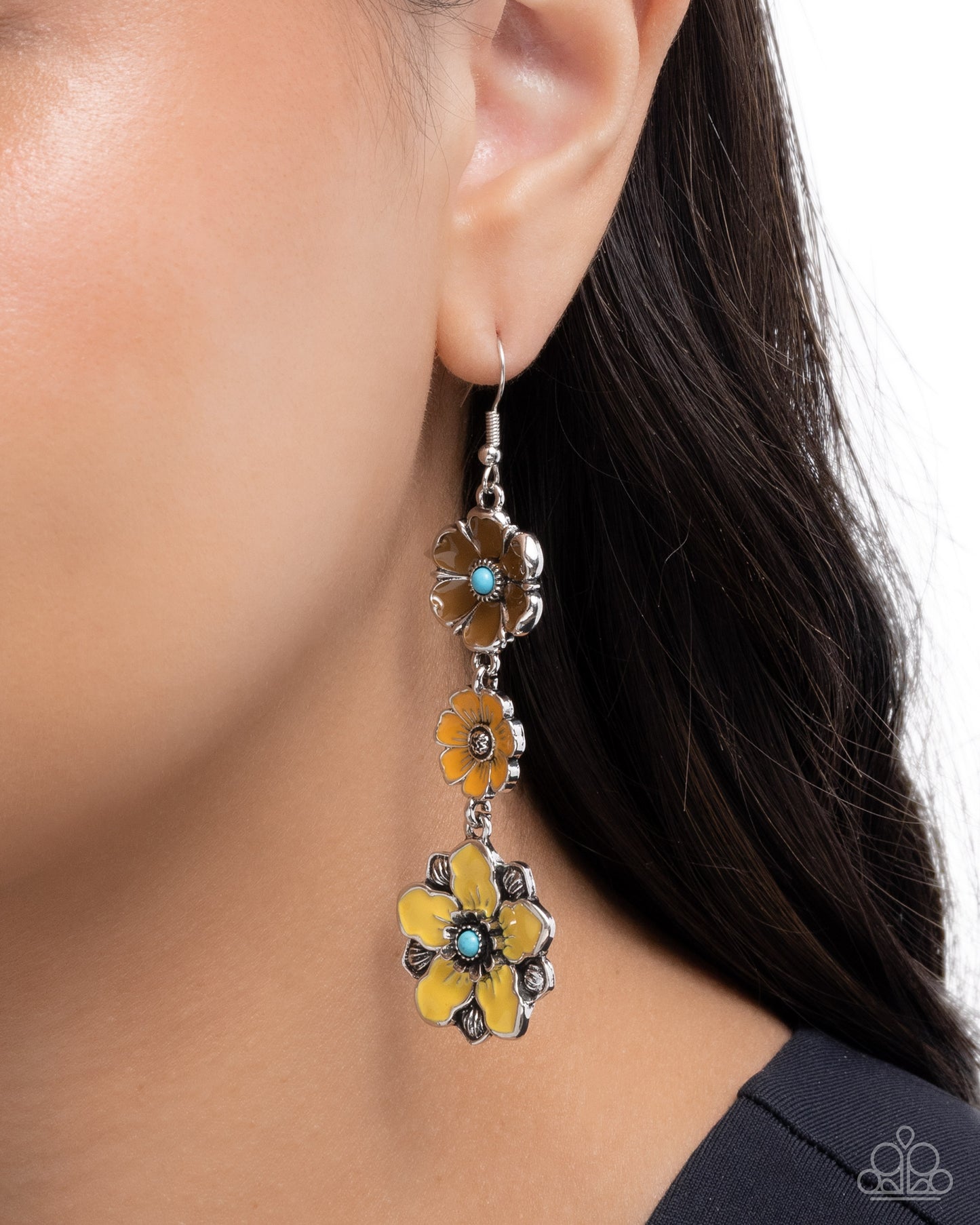 Floral Flock Yellow Earrings - Jewelry by Bretta