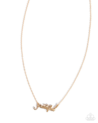 Grateful for You Gold Necklace - Jewelry by Bretta