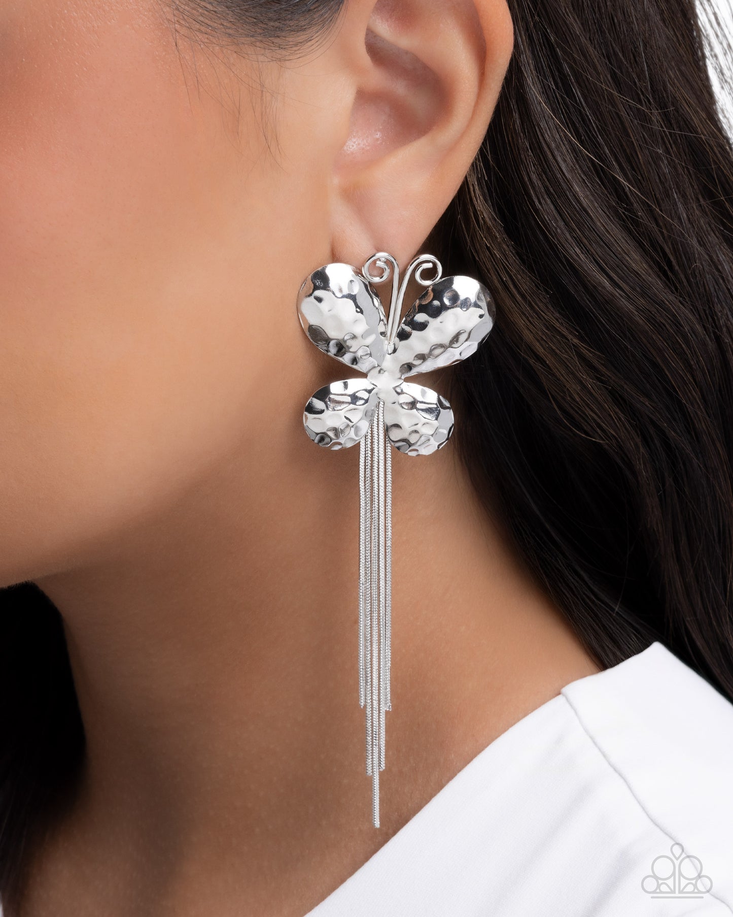 Butterfly Boardroom Silver Earrings - Jewelry by Bretta