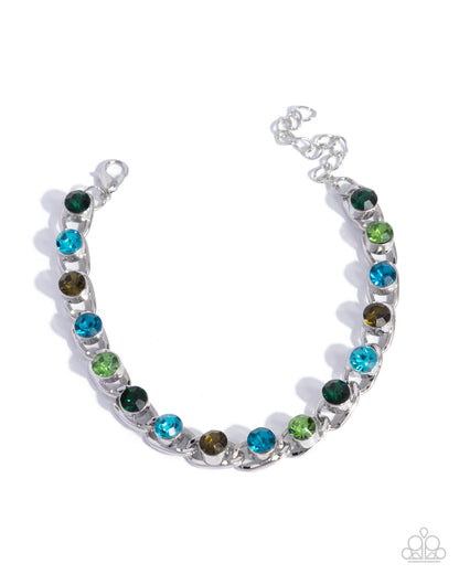 Flashy Finesse Green Bracelet - Jewelry by Bretta