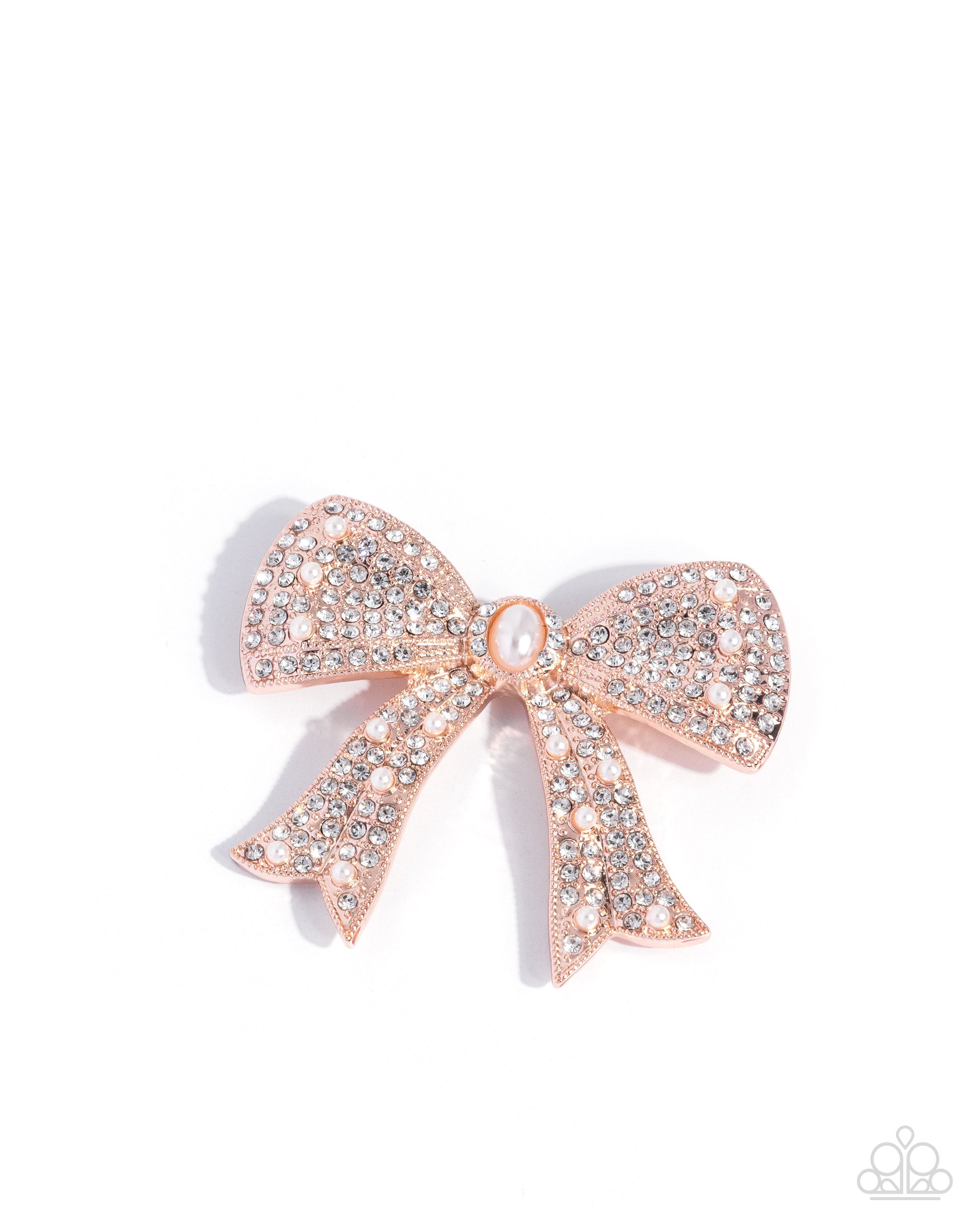 Bow Bravado Rose Gold Brooch - Jewelry by Bretta