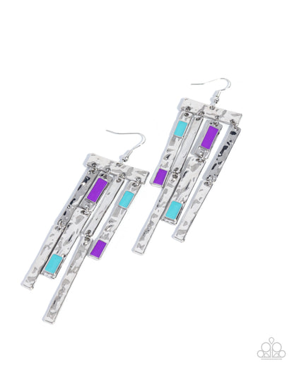 Streaming Season Purple Earrings - Jewelry by Bretta