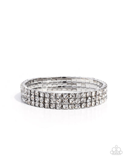 Swanky Surprise White Bracelet - Jewelry by Bretta