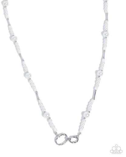 Strategic Shells white pearl and shell statement necklace